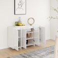 thumbnail image 2 of vidaXL Sideboard High Gloss White 120x41x75 cm Engineered Wood, 2 of 5