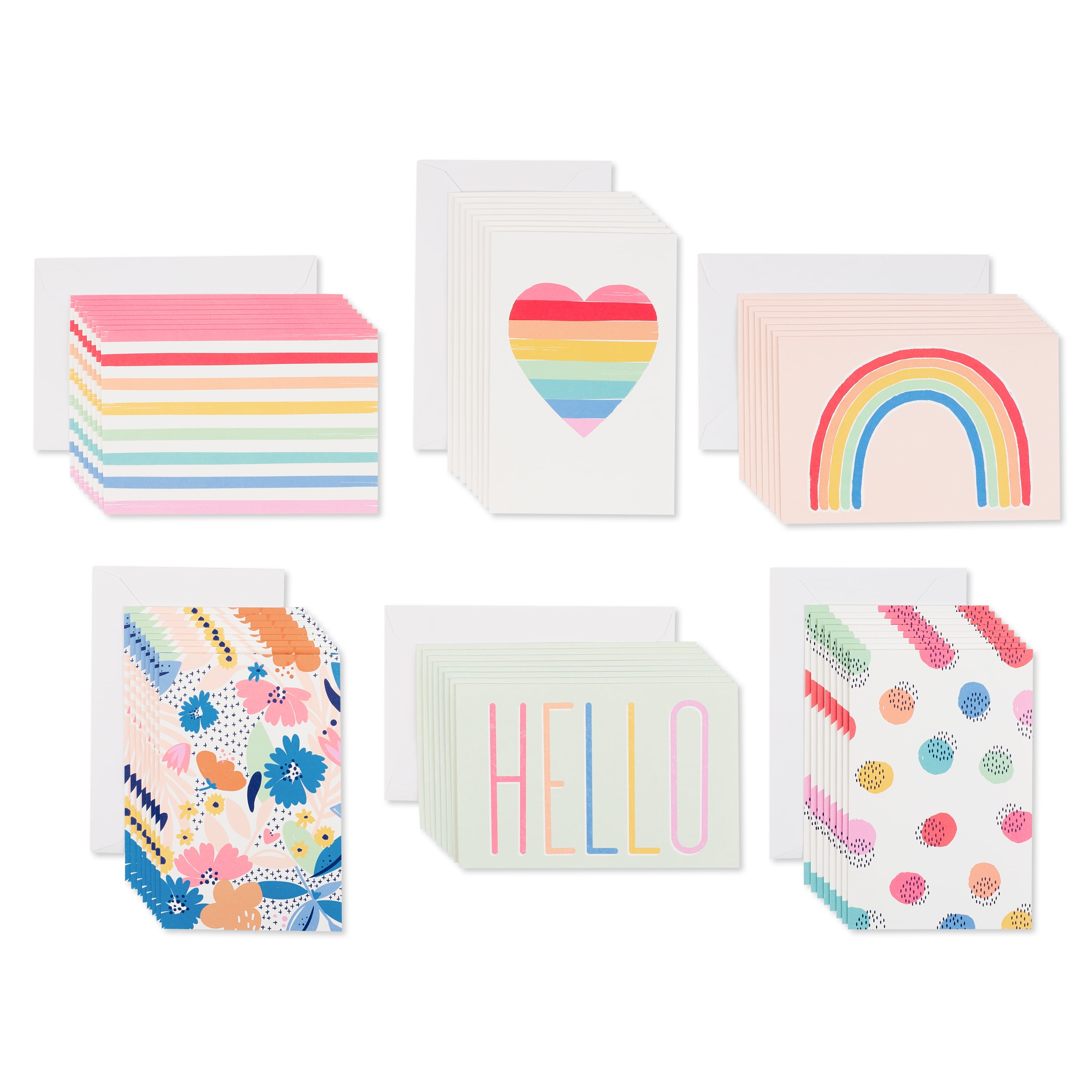 American Greetings Blank All Occasion Greeting Cards, 48 Count, 3.25' x 6.75', Envelopes Included