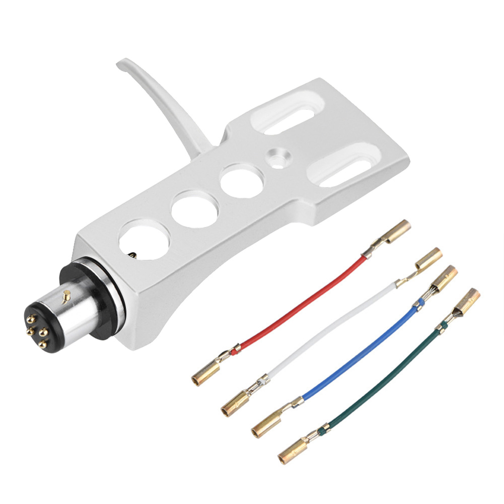 Universal Turntable Cartridge Phono Headshell Mount With Lead Wires For