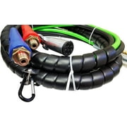 15ft 3 in 1 ABS & Air Line Hose Wrap 7 Way Electrical Cable Semi Truck Trailer