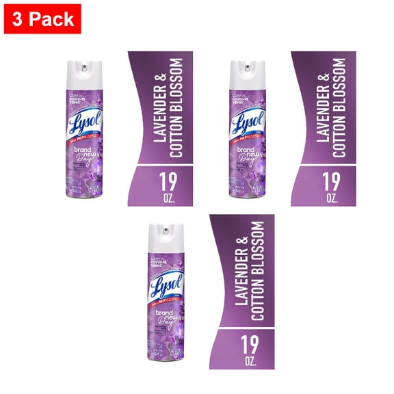 LysolDay Disinfectant Spray Lavender & Cotton Blossom 19 oz - 3 Pack