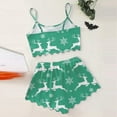 thumbnail image 3 of YuYuBao Womens Pajamas Sets Christmas Cartoon Deer Print Shorts Lace Trim Cami Top Shorts Sleepwear Pajamas Sets, 3 of 4