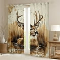 thumbnail image 2 of Castle Fairy Safari Deer Black Out Curtains for Female Men,Jungle Animal Curtains Pack of 2 (42x63 Each),Woodland Wildlife Bedroom Curtains,Microfiber Bedroom Decor, 2 of 6