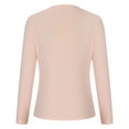 thumbnail image 4 of IROINNID Womens Long Sleeve V-Neck Shirts Autumn Loose Blouse Home Pullover Tops Blouses,Pink, 4 of 7