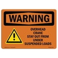 thumbnail image 1 of SignMission OS-WS-A-1824-L-12744 18 x 24 in. OSHA Warning Sign - Overhead Crane Suspended Load, 1 of 1