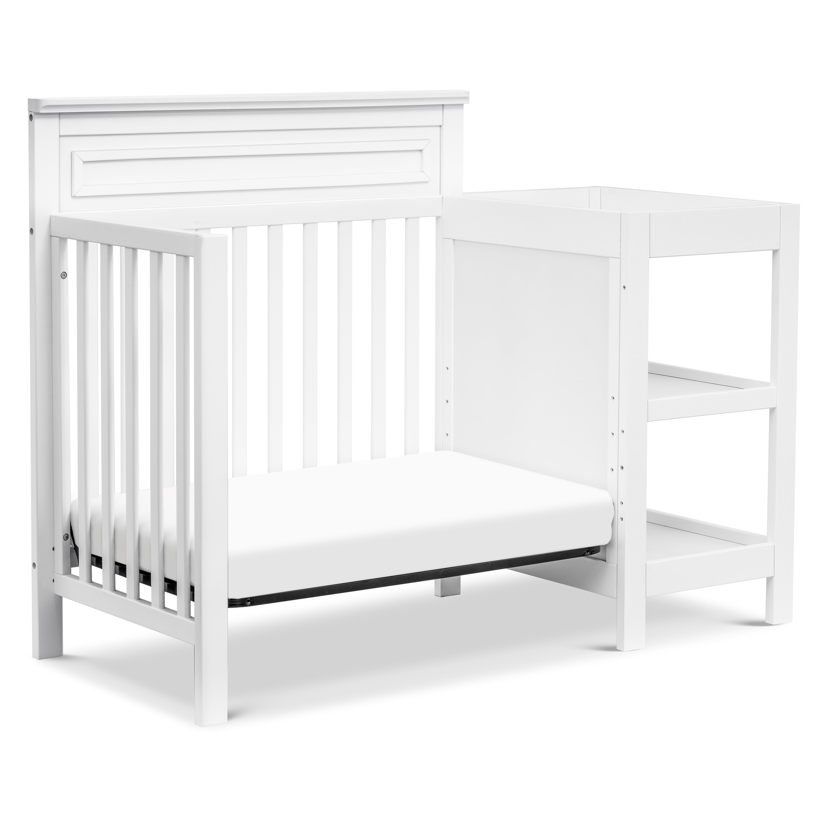 DaVinci Autumn Pine Wood 4-in-1 Mini Crib & Changer Combo in White