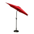 thumbnail image 2 of 8.8 feet Outdoor Aluminum Patio Umbrella，Market Umbrella with 33 pounds Round Resin Umbrella Base，Push Button Tilt and Crank lift，Red, 2 of 7