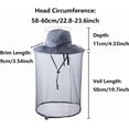 thumbnail image 2 of Mosquito Netting Bee Keeper Hat,Garden Bug Gnats Face Cover Head Net Veil Costume Dog Grooming Cap for Women Men Fishing 1Pack, 2 of 6