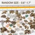 thumbnail image 2 of U8MO Elephant Pendants Gold Silver Jewelry Charms DIY Supplies Findings Mix 6pcs, 2 of 2