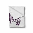thumbnail image 2 of Feminist Soft Flannel Fleece Throw Blanket, Monochrome Calligraphy Nevertheless She Persisted Words on Plain Background, Cozy Plush for Indoor and Outdoor Use, 60" x 80", Eggplant White, by Ambesonne, 2 of 6