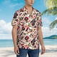thumbnail image 3 of Balery Guitar Skull rock Camisas hawaianas de manga corta para hombre, camisas playeras de corte holgado, camisas de vacaciones con botones,3X-Large, 3 of 7