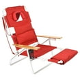 thumbnail image 3 of Ostrich Chaise Beach Lounger  & Deluxe 3in1 Padded Sports Chair, Red, 3 of 12