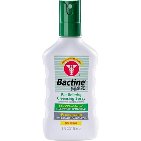 Bactine Pain Relieving Cleansing Spray, 5oz (Pack of 4)