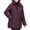 Purple, variant on Inleife Plus Size Women's Winter Jackets Casual Loose Fashion Color Pocket Zipper Tops Reversible Long Cotton Coat