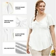 thumbnail image 3 of SHEWIN Womens Plus Size Tops High Elasticity Hollow Out Eyelet Embroidery Summer Blouse Tops V Neck Trendy Blouse, 3 of 9