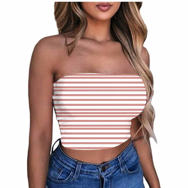 Birdeem Tube Tops Womens Printed Strapless Yoga Exercise Chest Wrap Pullover