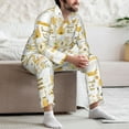 thumbnail image 7 of Lsque Farm Bee Cute Honey Pattern Long Sleeve Pajama Set for Men - Soft 2-Piece Sleepwear and Loungewear Set with Pockets, Comfy Nightwear-X-Large, 7 of 7