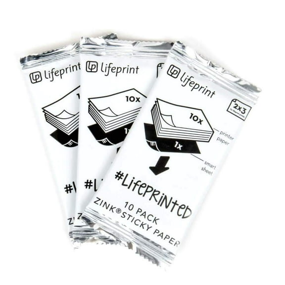 Lifeprint Photo Paper Sticky Back, 30 Pack