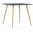 thumbnail image 5 of vidaXL Dining Table Grey and Oak 80.5x80.5x73 cm MDF, 5 of 5