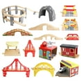 thumbnail image 2 of DIY Wooden Track Tools Bridge Train Rail Track Accessories Suitable for Thomas Kids Educational Toys, 2 of 8