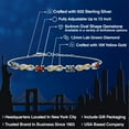 thumbnail image 2 of Gem Stone King 2.39 Ct Oval Green Mystic Topaz Red Garnet 925 Silver and 10K Yellow Gold Lab Grown Diamond Infinity Bracelet for Women Mother's Mom Wife Her, Fully Adjustable up to 7.5 inch), 2 of 6