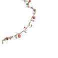 thumbnail image 2 of Coral Color Beaded Fringe Dangle Gold Tone Chain Necklace 38"-41" Ladies Adult Female, 2 of 3