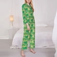 thumbnail image 3 of Sikiie Crocodile And Bush Women's Long-Sleeve Shirt and Full-Length Bottom Pajama Set (s-xxl)-Large, 3 of 7