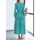 thumbnail image 4 of Vestido PRETTYGARDEN 2025 Maxi Verde Aqua con Escote en V Grande, 4 of 7