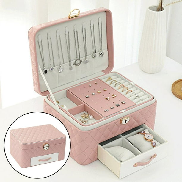 Organizador De Joyas De Madera Rústica, Soporte De Caja De Almacenamiento Hecho A Mano Con Para Collares, Pendientes, Broches, Pulseras, Fernando Organizador De Joyas | Bodega Aurrera En Línea