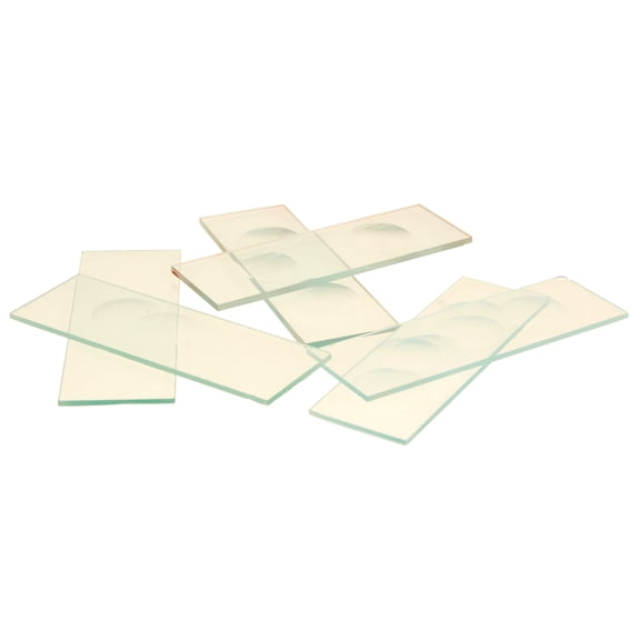 Eisco Labs Microscope Slides, With Double Concavity, Pack of 10