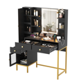thumbnail image 2 of Makeup Vanity with 3 Lighting Modes & Charging Station | 3-Drawer Dressing Table with Stool for Bedroom, 2 of 8