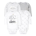 thumbnail image 1 of Set De Pañaleros Gerber Essential Unisex Talla 3-6 Meses 4Pzs Manga Larga Color Diseño Borregos, 1 of 4