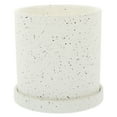 thumbnail image 1 of MasteelfCA Ceramic Flower Pot Flower Cactus Planter Succulent Plant Flowerpot With Tray, 1 of 8