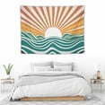 thumbnail image 3 of ONETECH  Vintage Sun Tapestry Aesthetic，Boho Tapestry Wall Hanging Retro 70s Rainbow Sunrise Tapestry Wall Hanging Decor for Living Room Bedroom Bohemian Sunset Print Hippie Decor, 3 of 7