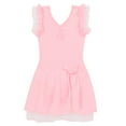 thumbnail image 2 of DPOIS Girls Kids Ruffled Sleeve Ballet Dance Tutu Dress Leotard Skirt, 2 of 6
