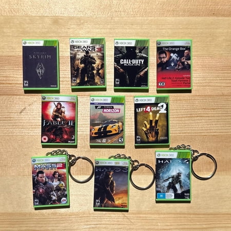 Xbox 360 Miniature Games Case Keychains & Magnets | Handmade Gamer Collectibles | gift | Scratch+ Water Resistant (1 keychain)