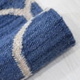 thumbnail image 6 of Rugsotic Carpets Eco-Friendly Woven Hand Woven Kilim Flat Weave Blue White Contemporary Area Rug, 4'x6' Rectangle, Antimicrobial, 6 of 10