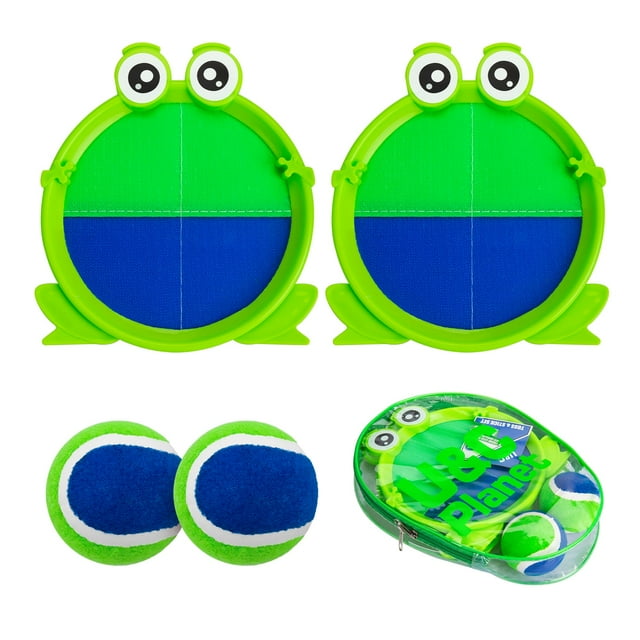 Juego de juguetes Toss and Catch Game EVERICH, 20 cm, 2 paletas y 2 pelotas