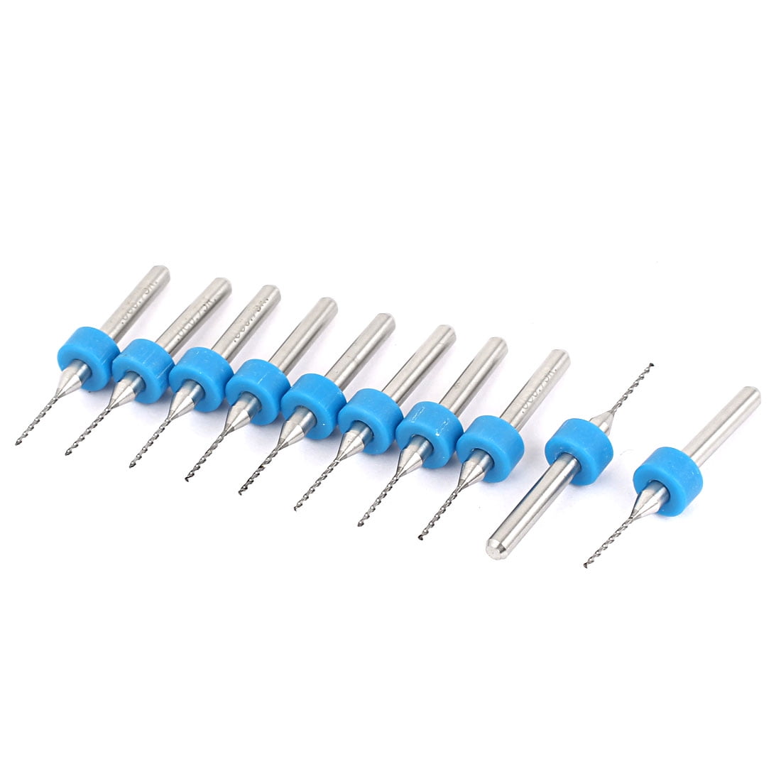 10pcs 0.75mm Tip Spiral Flute Tungsten Carbide Micro PCB Drill Bits