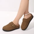 thumbnail image 6 of Pennysue Women Clogs Slip On Suede Mule Shoes Buckle Arch Support Comfortable Casual House Slippers Outdoor Work, 6 of 7