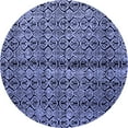 thumbnail image 1 of Ahgly Company Indoor Round Abstract Blue Modern Area Rugs, 5' Round, 1 of 4