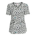 thumbnail image 5 of Scrubstar Women's Delicate Cheetah Print Scrub Top, 5 of 5