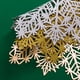 thumbnail image 4 of Juego Posavasos 4 Cubiertos Aislados Tapete Copo Nieve Mesa para Festivales (dorado), 4 of 9