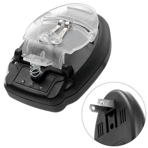Cargador universal de viaje, calibre europeo, pie alto, pie plano, negro, tres lámparas, calibre estadounidense, LCD, carga rápida, cargador LCD