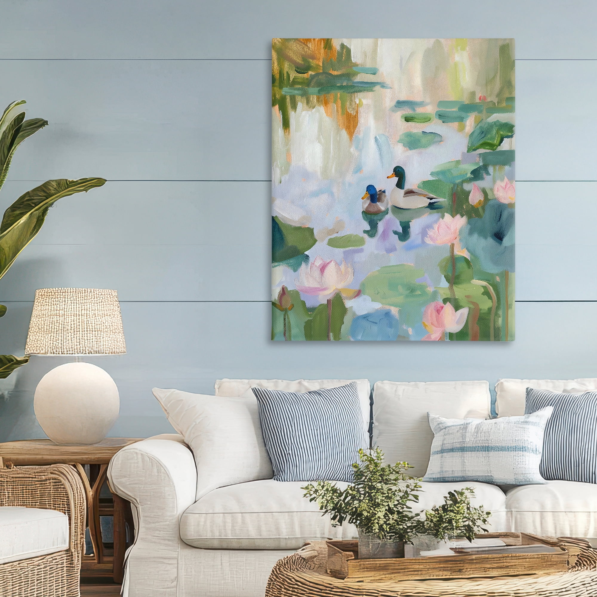Stupell Industries Duck Pond During Tranquil Morning Canvas Wall Art, design by The Prints Vibe