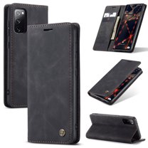 CaseMe Leather for Samsung Galaxy S20 FE 5G Case, Flip Wallet Leather Case with Card Holder Magnetic Closure Shockproof Kickstand Protective Phone Cases Cover for Samsung Galaxy S20 FE 5G 6.5-inch