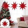 thumbnail image 4 of 3 uds farol de estrella de papel rojo pantalla 9 linternas de papel de estrella puntiaguda decoraciones colgantes para Año Nuevo boda fiesta vacaciones, 4 of 5