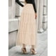 thumbnail image 5 of Falda PRETTYGARDEN de tul para mujer, moda otoñal, maxi en forma de A, 5 of 8