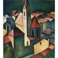 thumbnail image 3 of Alexander Kanoldt 20x22 Black Modern Framed Museum Art Print Titled - The Church III (St. Andreas in Klausen, South Tyrol) (1920), 3 of 5