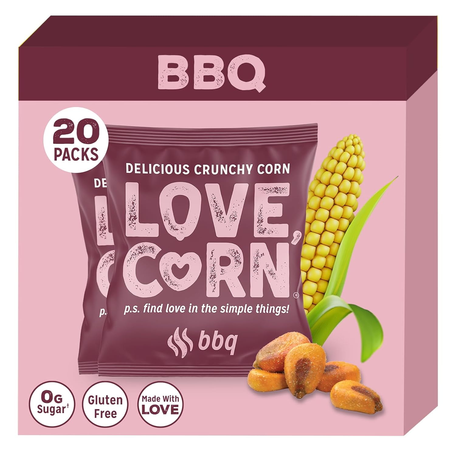 BBQ 0.7oz x 20 Bags - Delicious Crunchy Corn - Healthy Family Snacks ...